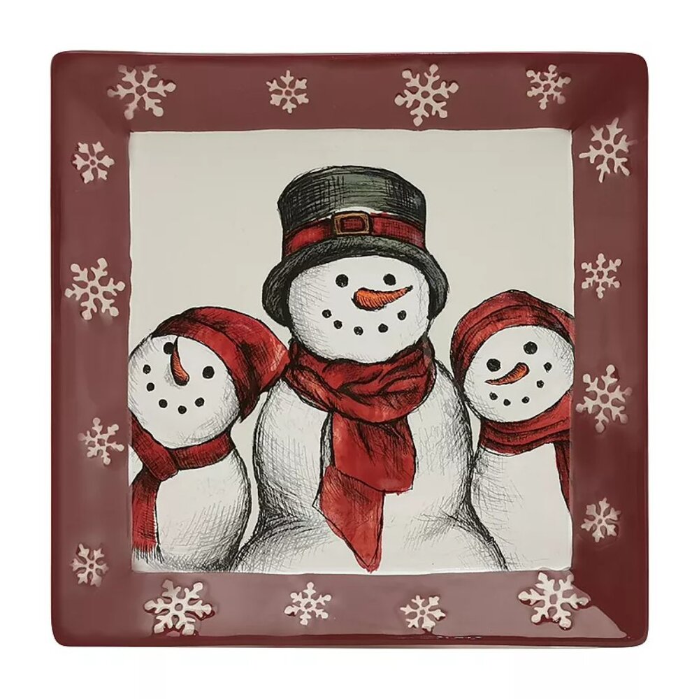 St. Nicholas Square Stoneware Yuletide Square Dinner Plate